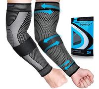 beister Mangas de compresión con correa elástica para hombres y mujeres (pares), coderas, 20-30 mmHg, antideslizantes, transpirables, gruesas, soportes de brazo completo para codo de tenis,