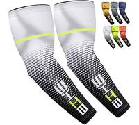 beister Mangas de compresión de enfriamiento con protección solar UV, para hombres y mujeres, Blanco, Large