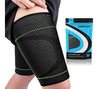 beister Mangas de compresión para muslo, soporte para isquiotibiales, 20-30 mmhg, mangas antideslizantes para muslos (par), entrenamientos, dolor de ciática