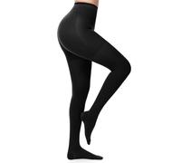 beister Medias de compresión, 15-20 mmHg, puntera cerrada, cintura alta, Negro, Large