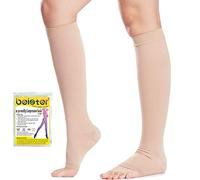 beister - Medias de compresión de pie abierto para hombre y mujer, 20-30mmhg contención calcetines clase 2 médicos apoyo gradual bajo de compresión indicado para las venas varicosas, edema