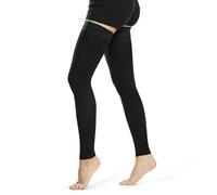 Beister Medias de compresión médicas sin pies para mujeres y hombres, medias firmes de apoyo graduado de 20-30 mmHg con banda de silicona de puntos, calcetines de compresión alta para venas, edema,