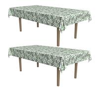 Beistle 2 Piezas de plástico rectangulares Big Bucks dólar Bill Money Tablecovers para decoración de Fiesta temática de Casino de Noche de Juegos, 54 x 108 Pulgadas, Verde