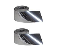 Beistle 2 serpentinas de cumpleaños de plástico metálico para interiores y exteriores, para recepciones de boda, fiestas de graduación, decoraciones de Año Nuevo, 2 pulgadas x 200 pies, color plateado