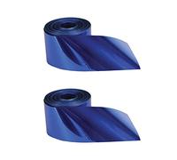 Beistle 2 serpentinas de cumpleaños de plástico metálico para interiores y exteriores para suministros de fiesta de graduación, decoraciones de baby shower, 2 pulgadas x 200 pies, color azul