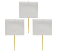 Beistle 3 letreros blancos en blanco para patio con estacas de pino personaliza tu propia decoración de césped al aire libre para feliz cumpleaños, venta de garaje, alquiler, graduación, suministros de fiesta, 12 x 15 pulgadas