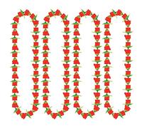 Beistle 4 collares de tela con diseño de rosas para fiesta del día del Derby, luau, hawaiano, tropical, floral, accesorios para niñas, 40 Inches, Tela, No es una piedra preciosa