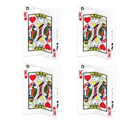 Beistle 4-Pack 3-D Playing Card Centerpieces 54924 4 centros de Mesa de Cartas 3D, 12 Pulgadas, Papel, Multicolor