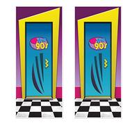 Beistle 53491 I Love The 90's Cubierta para Puerta, 2 Piezas, plástico, Multicolor