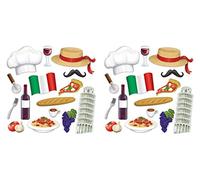 Beistle 53534-30 letreros divertidos, varios tamaños, perfectos para fiestas temáticas, eventos, cabinas de fotos y celebraciones italianas, fabricado en Estados Unidos desde 1900, papel, multicolor