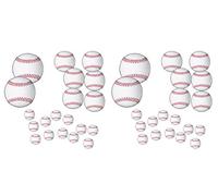 Beistle 53630 Baseball Paper Cut Outs 40 Piece Sports Party Supplies Birthday Decorations, 4" - 12", White/Red/Black