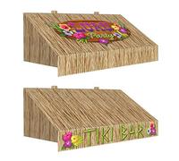 Beistle 53738 - Toldos de pared (2 unidades), diseño de Tiki Bar