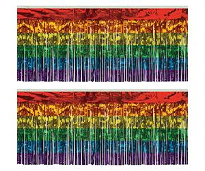 Beistle 55039-RB Cortina de Flecos metálica de 1 Capa, 2 Piezas, plástico, Multicolor