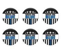 Beistle 6 pines para 4 de julio, decoraciones patrióticas del Día de la Independencia, accesorios para fiestas y regalos para invitados, 5 cm, color negro, blanco y azul
