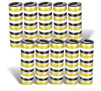 Beistle 88020-50 - Mantas de serpentina metálica, 10 rollos de recuerdos de fiesta de Año Nuevo, decoraciones nocturnas, papel, negro/dorado/plateado/blanco