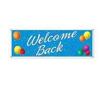 Beistle bienvenida signo Banner, regalo (por 21 pulgadas