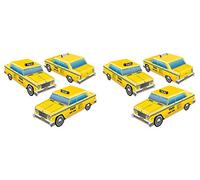 Beistle Centros de Mesa tridimensionales de Taxi de 6 Piezas, Decoraciones de Fiesta de la Ciudad de Nueva York, 4 x 10.5 Pulgadas, Amarillo/Negro/Blanco