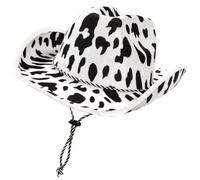 Beistle Cow Print Cowboy Hat, Novelty Cow Headwear, Western Costume Accessory for Halloween, Wild West & Farm Parties, Birthdays & Cowgirl Bachelorette