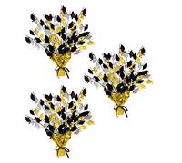 Beistle- Graduate Cap Gleam 'N Burst Centerpiece Mesa para Decoraciones de Fiesta de graduación, Color dorado/negro/plateado, 38,1 cm Cuello (S50807BKGDSAZ3)