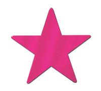 Beistle Home Party Decoración Foil Star Cutout Cerise - 9 "- Pack de 36