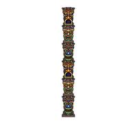 Beistle Jointed Tiki Totem Pole Telón de Fondo para Fotos, Luau, decoración de Eventos con temática Hawaiana, Vibrante Soporte para Fiestas Tropicales, Cartón, Multi Color