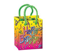Beistle - Mini bolsa de regalo para cumpleaños, papel y multicolor