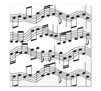 Beistle Musical Note Luncheon Napkins (2-Ply) (16/Pkg) (Valoración 3-Pack)