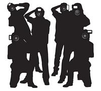 Beistle- Paparazzi Props Party Accessory (1 Count) (2/Pkg) Accesorios, Einfarbig, Color Negro, 5' 3" (52088)