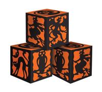 Beistle - Paquete de 3 cajas de regalo de Halloween, 3-1/4 pulgadas por 3-1/4 pulgadas