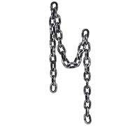 Beistle Plastic Chain Link Decoration Cadena sintética Realista para Halloween, Medieval y exhibiciones temáticas de Piratas, Accesorio Espeluznante de casa embrujada, 6 pies, Negro/Gris
