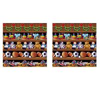 Beistle S20209AZ2 Santa's Workshop - Telones de Fondo (plástico, 2 Unidades), Multicolor