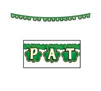 Beistle Shamrock Happy St Patrick's Day Streamer de 4 1/4 pulgadas x 6 pies 9 pulgadas, paquete de 12 (1/paquete)