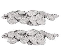 Beistle Silver S50856-SAZ2 - Monedas de plástico (200 Unidades)