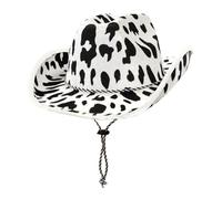 Beistle Sombrero de Vaquero con Estampado de Vaca, Talla única, Correa Ajustable para la Barbilla, Accesorio de Fiesta Occidental, Disfraz de Halloween, Sombrero de Vaquera, Fiestas temáticas Salvaje