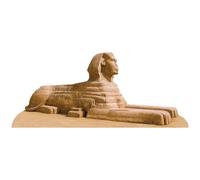 Beistle Sphinx Stand-Up - Recorte independiente de la pirámide del antiguo Egipto con caballete, decoración de estatua egipcia para temas de arqueología, exhibiciones de museos y decoración de eventos