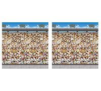 Beistle Telones de Fondo de Estadio de Cubierta Superior, 4 x 30 pies, Paquete de 2 - telón de Fondo para Fiestas, Fondo de Fotos, Cubierta de Pared fácil de adherir, Fondo de fotografía, decoración