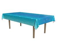 Beistle Under The Sea Tablecover, 54 by 108-Inch, Light Blue/White