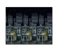 Beistle Victorian Townscape - Telón de fondo, multicolor