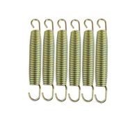 BEITESI Muelles para trampolín, resortes de repuesto para trampolín, accesorios para trampolín, juego de tornillos de 145 mm, diámetro de la bobina: 3 mm (6 unidades)