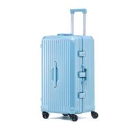 BEITH Maleta rígida con USB, tipo C, portavasos, BS2298, maleta grande con marco de aluminio con 5 ruedas giratorias dobles de 360°, carcasa de caja de aleación ABS + PC, cerradura TSA, varilla de