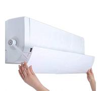 Beito 1 Paquete Cubierta De Aire Acondicionado para El Hogar Deflector De Aire Acondicionado Ajustable Parabrisas La GuíA De Viento RetráCtil Evita El Soplado Directo (Blanco, 56 Cm-102 Cm)