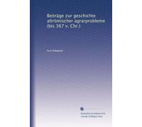Beiträge zur geschichte altrömischer agrarprobleme (bis 367 v. Chr.)