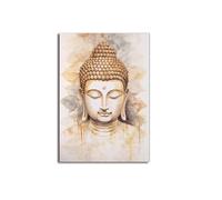 BeiYiHo Cuadro Zen Salon Laminas Decorativas Pared Budas Árbol de la Vida Yin Yang Flor de Loto Decoracion Salon Dormitorios Pasillo Baño Poster Beige Lienzo