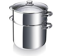 Beka Couscoussier 11 l en inox avec couvercle en verre argent