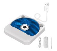 Bekasa Reproductor de cd portátil para coche, puerto USB AUX, unidad de CD externa, blanco, incluye mando a distancia y caja de conversión de audio
