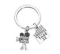 BEKECH - Llavero con diseño de cámara de película "I Love Movie"