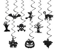 Bekecidi 13 Piezas Decoraciones Colgantes para Fiestas de Halloween, Remolino Colgante de Halloween Tema de Miedo Decoración de Remolino de Techo Calabaza Fantasma para Interiores y Exteriores