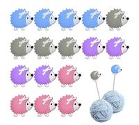 Bekecidi 16 Tapones para Agujas de Tejer, Protectores de Puntos, Silicona lindo Erizo, Punta de Punta, Accesorios para Tejer Cubierta para el Extremo de la Aguja, Suministros para Manualidades