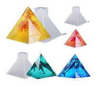 Bekecidi 3 Moldes de Resina de Pirámide, Moldes de Resina Epoxi, Moldes de Silicona Pirámide para Fundición de Resina, Molde de Fabricación de Joyas Bricolaje Manualidades Decoración del Hogar