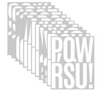 Bekecidi Calcomanías de vinilo de 5 pulgadas grandes, 12 hojas autoadhesivas de letras adhesivas para números, calcomanías impermeables del alfabeto blanco para carteles, ventanas, buzones, camiones